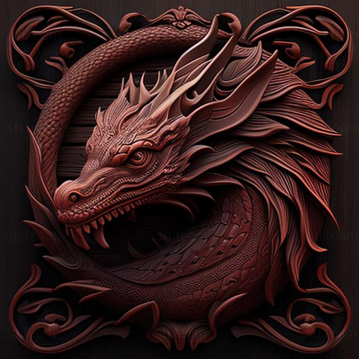 3D модель Червоний дракон (STL)